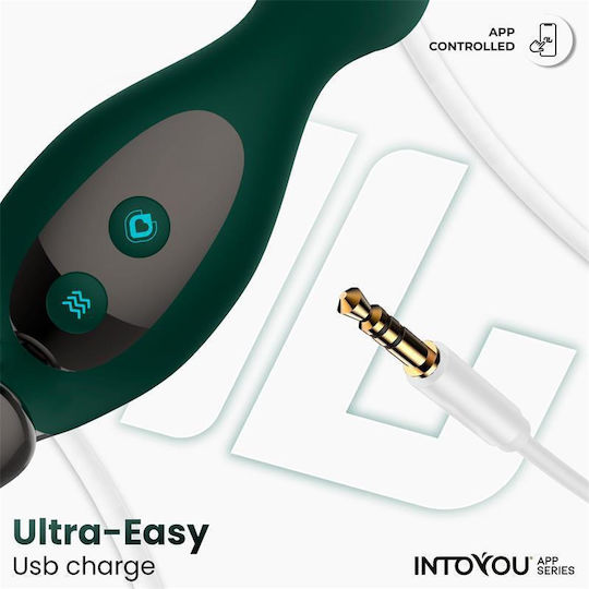IntoYou Analvibrator mit kabelloser Funktion Mittel Grün 12.8cm