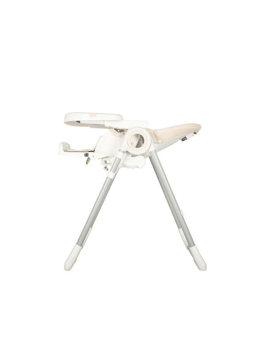 Baby Adventure Viva 2 Foldable Baby Highchair with Adjustable Height Light Grey