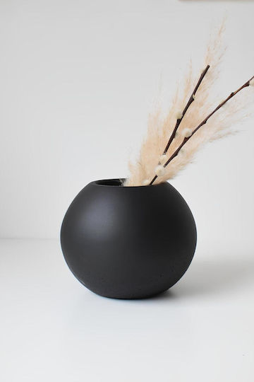 Stewehome Dekorative Vase aus Beton, Kugelförmig, Handgefertigt, Minimalistisch, Vielseitig, für Künstliche Pflanzen und Getrocknete Blumen Stewehome Dekorative Vase aus Beton, Kugelförmig, Handgefertigt, Minimalistisch, Vielseitig, für Künstliche Pflanzen und Getrocknete Blumen