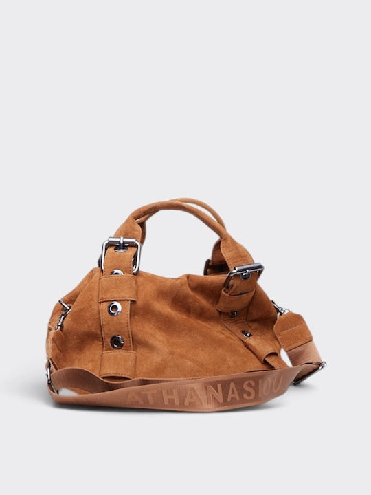 Hug Leather Women's Shoulder / Handbag / Crossbody Bag Suede Camel