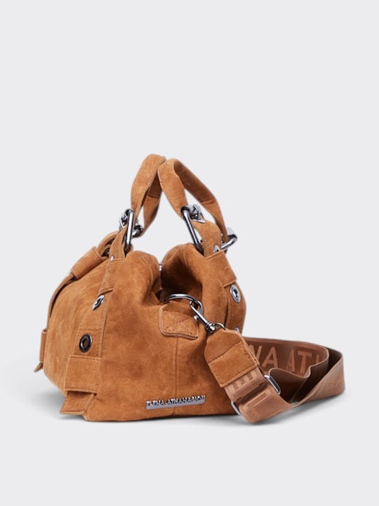 Hug Leather Women's Shoulder / Handbag / Crossbody Bag Suede Camel