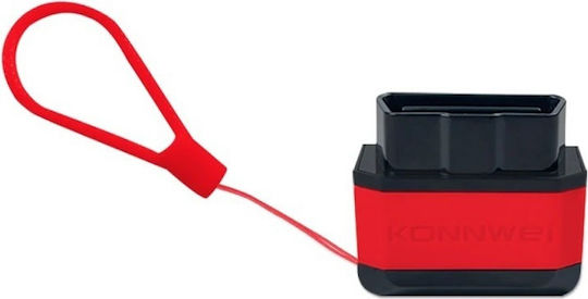 Konnwei Kw905 Auto Diagnosis Obd2 Bluetooth 5.0 On-off Button Compatible Android Ios Elm 327 Obdii Red