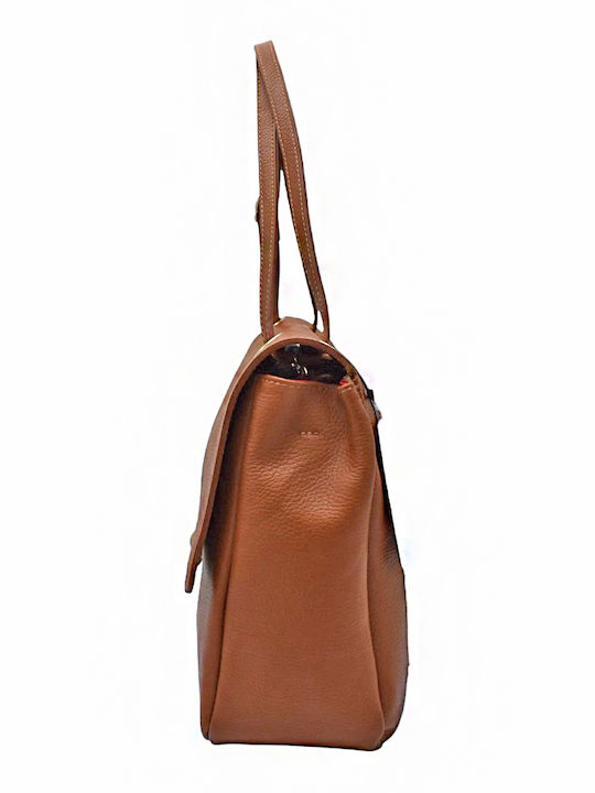 Geantă de Damă din Piele, de Umăr / Crossbody, Maro Tabac