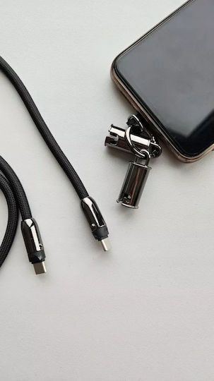 Tb Energy Geflochtenes USB-C-Kabel USB-C-Stecker – USB-C Schwarz 1,2 m