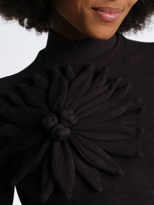 Γυναικεία Μπλούζα Μακρυμάνικη Floral Black