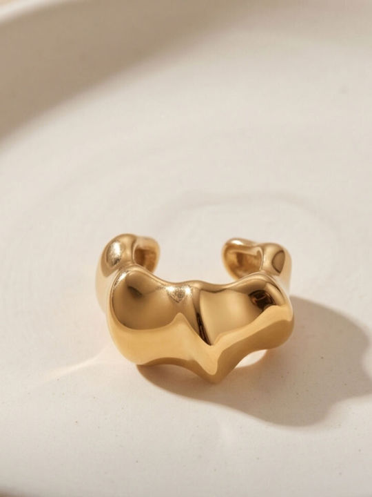 Earring 59-554 Ear Cuffs Steel Gold 1 Piece