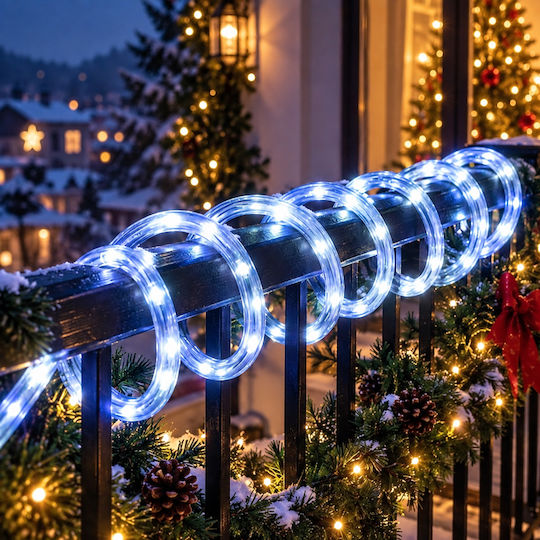 Cold White Christmas Tube Light with Programs 20m