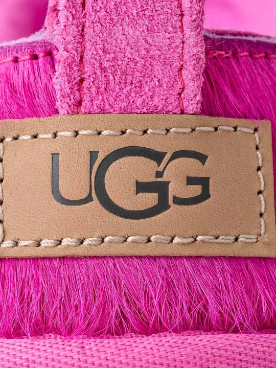 Classic Micro Calf Hair Leder Damen-Stiefeletten Fuchsie