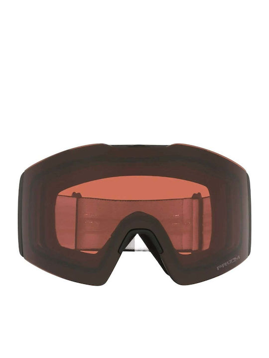 Oakley Fall Line L Mască de Schi și Snowboard pentru Adulți, Neagră, cu Lentilă Neagră