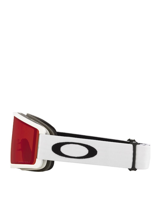 Oakley Snow Mască de Schi și Snowboard pentru Adulți Albă cu Lentilă Roz