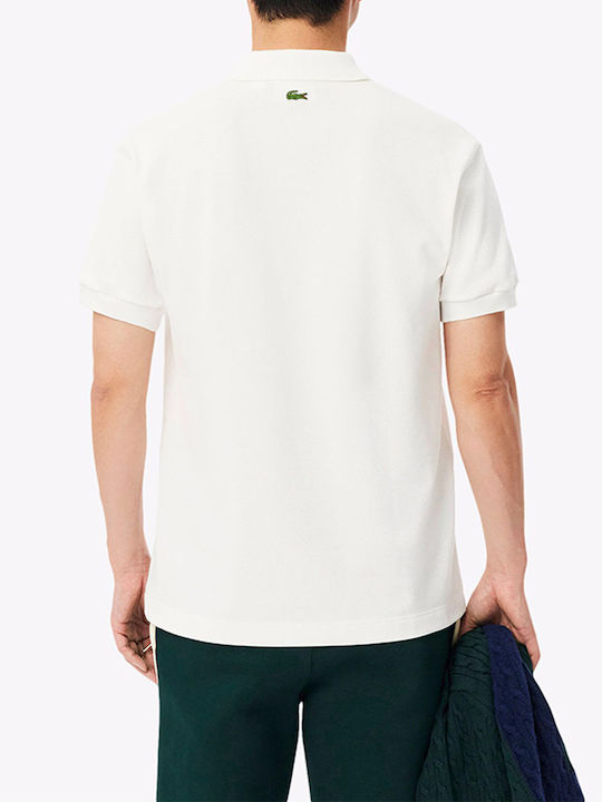 Lacoste Поло тениска в цвят Offwhite