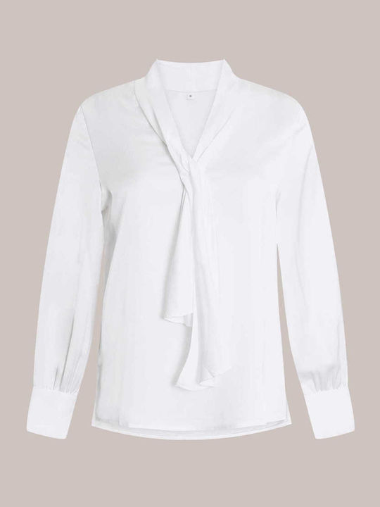 Celestino Women's Tie-Front Blouse White