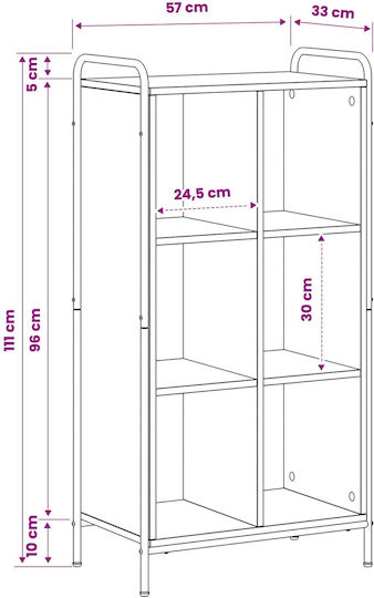 Bookcase Artisan Artisan Oak 57x33x111 cm