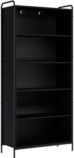 Bookcase Black Oak 55.5x33x174 cm