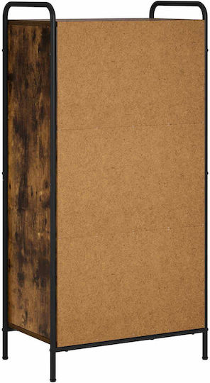 Bibliotecă din lemn de stejar afumat 57x33x111 cm