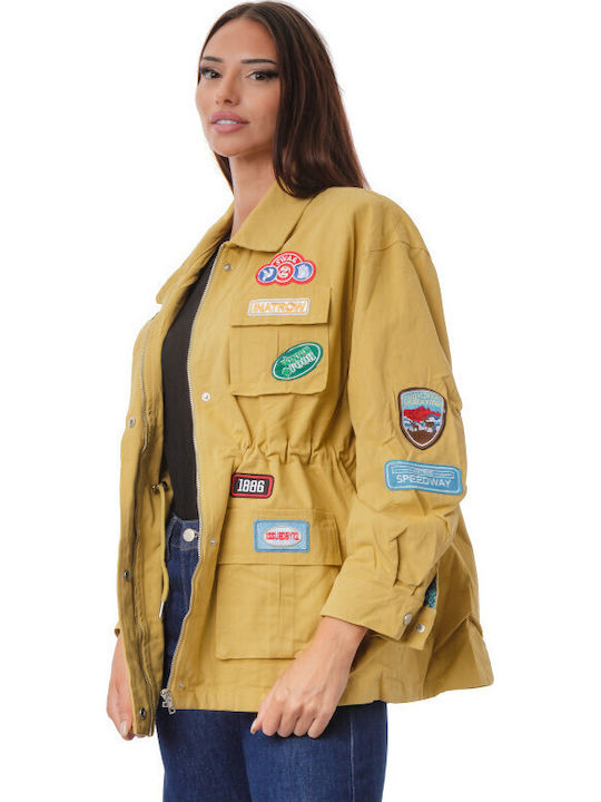Damen-Winterjacke Gelb