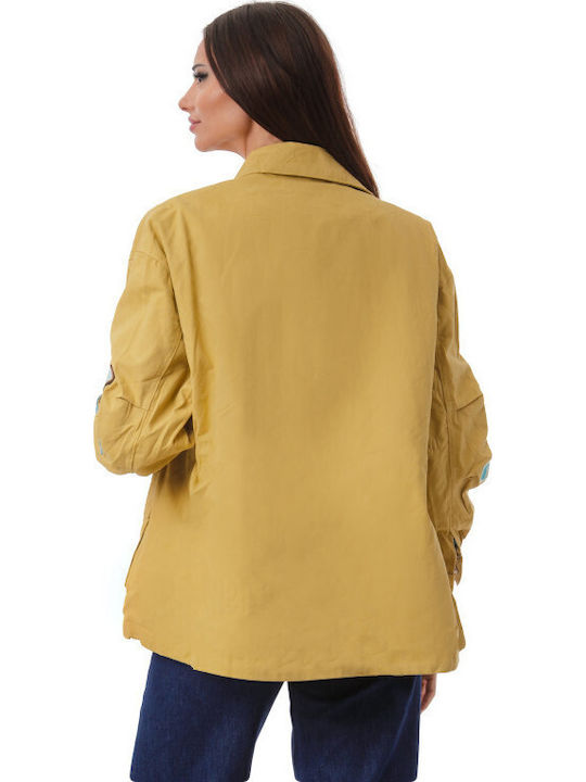 Damen-Winterjacke Gelb