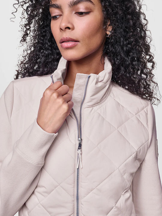 Long Beige Women's Winter Jacket