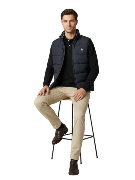 Sleeveless Blue Puffer Jacket