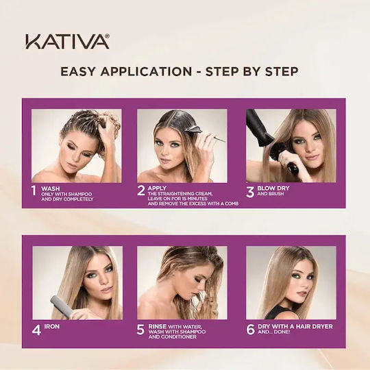 Professional Straightening Light Hair Keratin-Glättungsbehandlungsset mit Shampoo & Maske 4 Stück