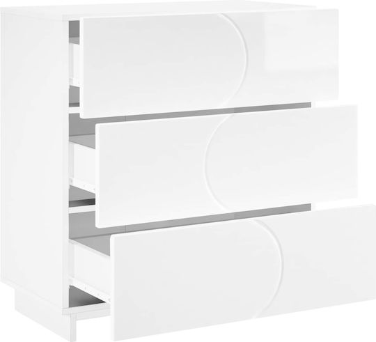Wooden Sideboard with Drawers White 70x38x75 cm