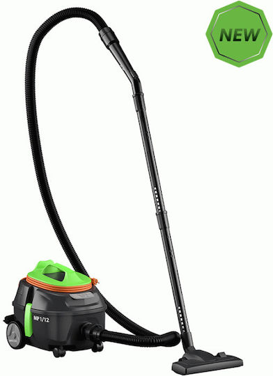 IPC Portotecnica MP 1/12 Aspirator Umed-Uscat 650W cu Recipient din Plastic de 12 l Negru