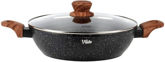 Vilde Granitica Aluminiumpfanne mit Deckel und Steinbeschichtung 28 cm