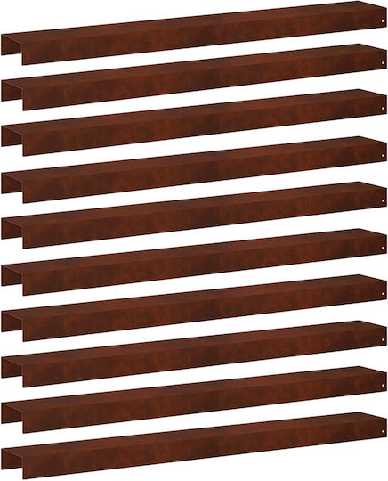 vidaXL Metal Garden Border 1m x 15cm 10 pcs