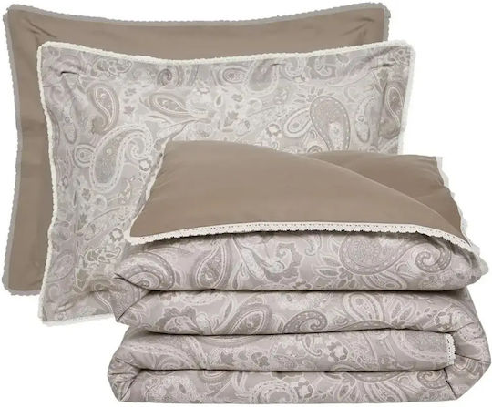 Das Home Double Quilt with Hollowfiber Filling 240x220cm Prestige Brown