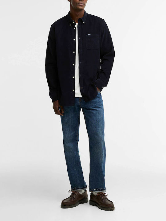 Barbour Ramsey Corduroy Shirt Regular Fit Navy Blue