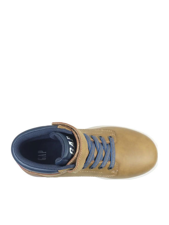 Παιδικά Sneakers High Ανατομικά με Σκρατς Ταμπά