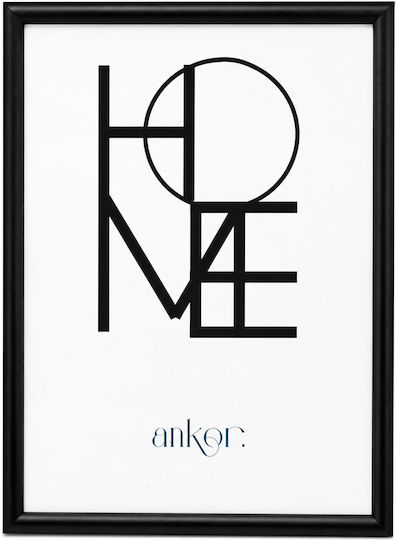 Ankor Wall-Mounted Metal Photo Frame with Black Frame