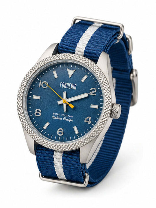 Women's Watch 36mm Battery with Blue Fabric Strap