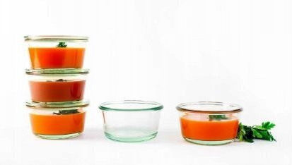 Weck 6er-Set Gläser zur vielseitigen Verwendung mit transparentem Glasdeckel 8 × 8 cm 6 Stück