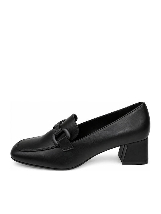 Pumps mit Chunky Mittelhohem Absatz Schwarz WM-MP7005-27HH-SCHWARZ