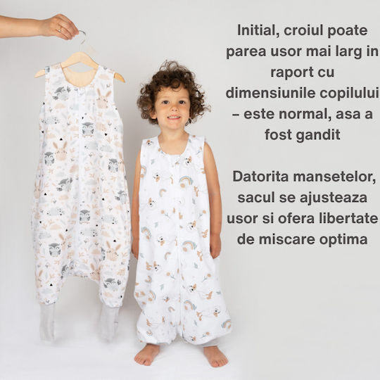 Kidizi Sac de Dormit de Primăvară cu Picioare 1 Tog Verde