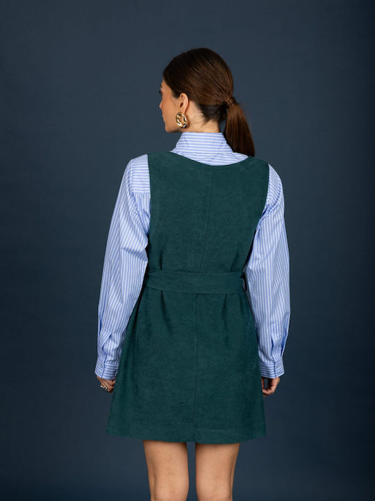 Rochie Verde Închis 132-81945-Verde Închis (665)