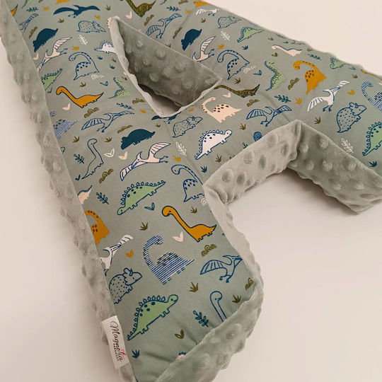 Magnolia Handmade Grünes Kinder-Dekokissen