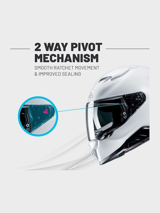 HJC F71 Semi Flat Negru Casca Moto Față întreagă ECE 22.06 1500gr cu Sunvisor