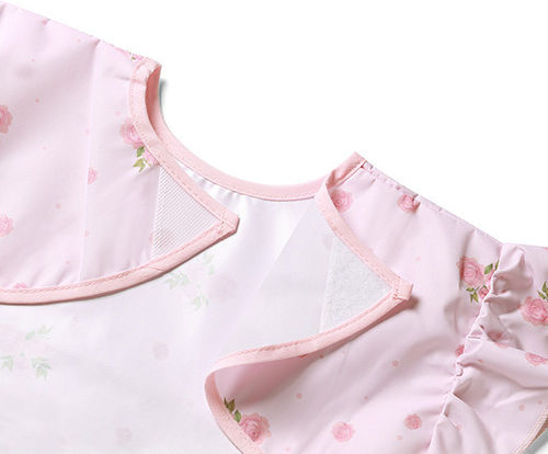 Babyono Αδιάβροχη Ποδιά Υφασμάτινη με Αυτοκόλλητο & Τσέπη Rose για 6 m+