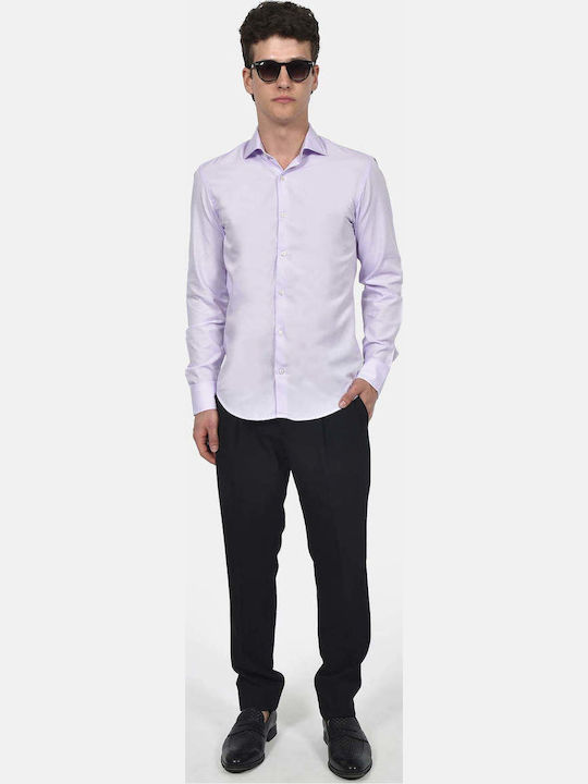 Cămașă cu Mâneci Lungi, Croială Regular Fit, Lila