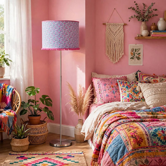 Oxygen Bubble Flowers Floor Lamp with E27 Lamp Holder Pink