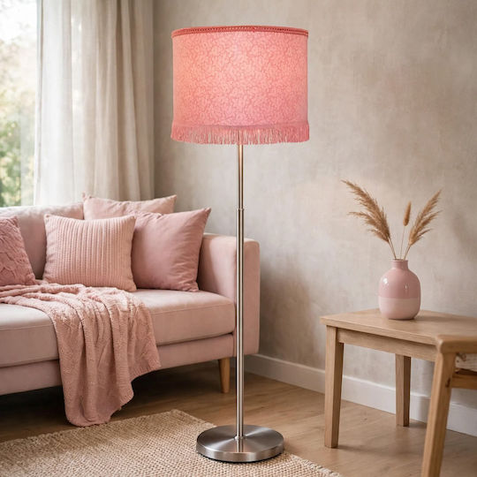 Oxygen Dusty Pink Floor Lamp H35xL20cm with E27 Lamp Holder Pink