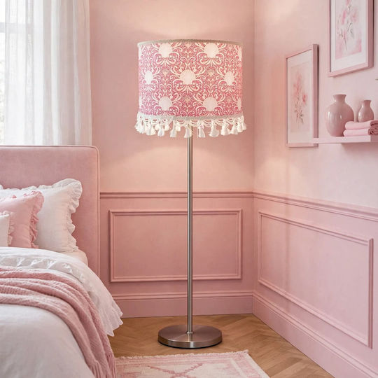 Oxygen Floor Lamp with E27 Bulb Socket Pink