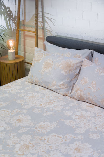Biokarpet Biokarpet Чаршаф Diamond 253 Pearl Sky Комплект Единични Чаршафи