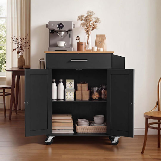 Dulap de Podea Negru 79,5x39,7x87 cm