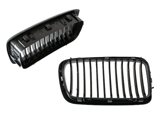 Bmw 7 E38 Fl 98-01 Grille Between Headlights Kidneys Left + Right Set Black Mat