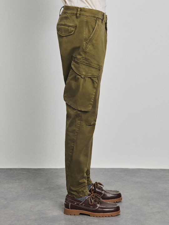 Felix Ανδρικό Παντελόνι Cargo Ελαστικό Relaxed Fit Dark Olive