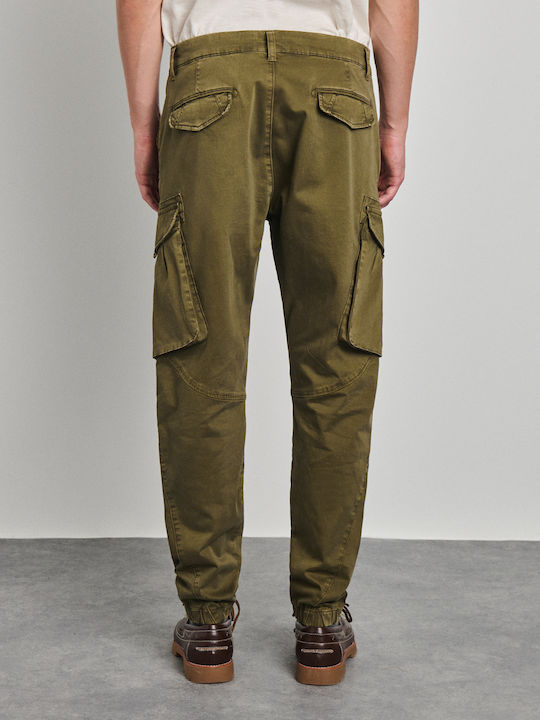 Felix Ανδρικό Παντελόνι Cargo Ελαστικό Relaxed Fit Dark Olive