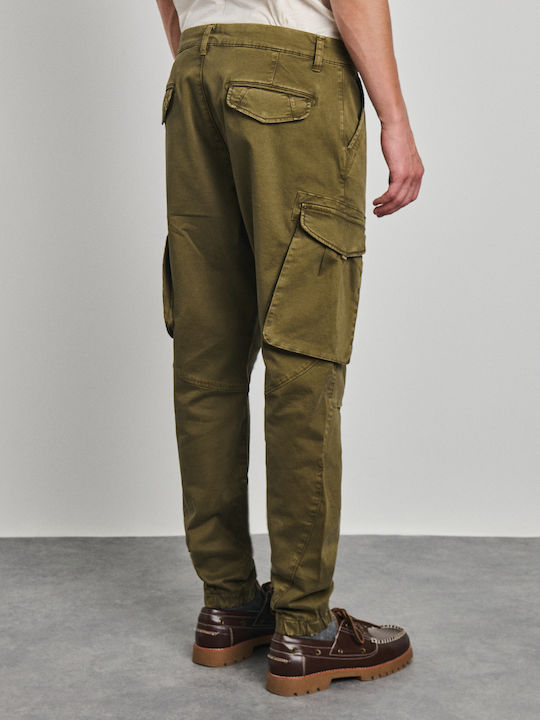 Felix Ανδρικό Παντελόνι Cargo Ελαστικό Relaxed Fit Dark Olive